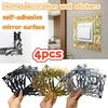 4pcs 15cmX15cm Switch Sticker Home Decor Wall Stickers Decor Living Room Mirror Style Photo Frame For Shop Home Wall Decoration