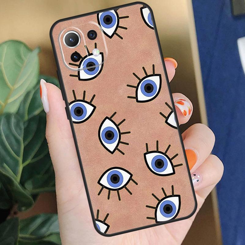 Lucky Eye Blue Evil Eye Print Case For Xiaomi 15 14 Ultra 13T 14T 15T Pro 17 Pro Max POCO F8 F7 F5 F6 X5 X6 X7 Pro Coque
