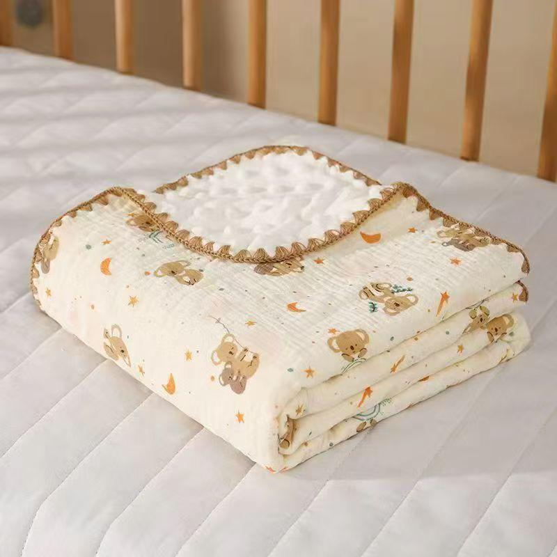 Newborn Cotton Bean Blanket: Thin, Machine Washable, Ideal for Toddler Outings and Naps
