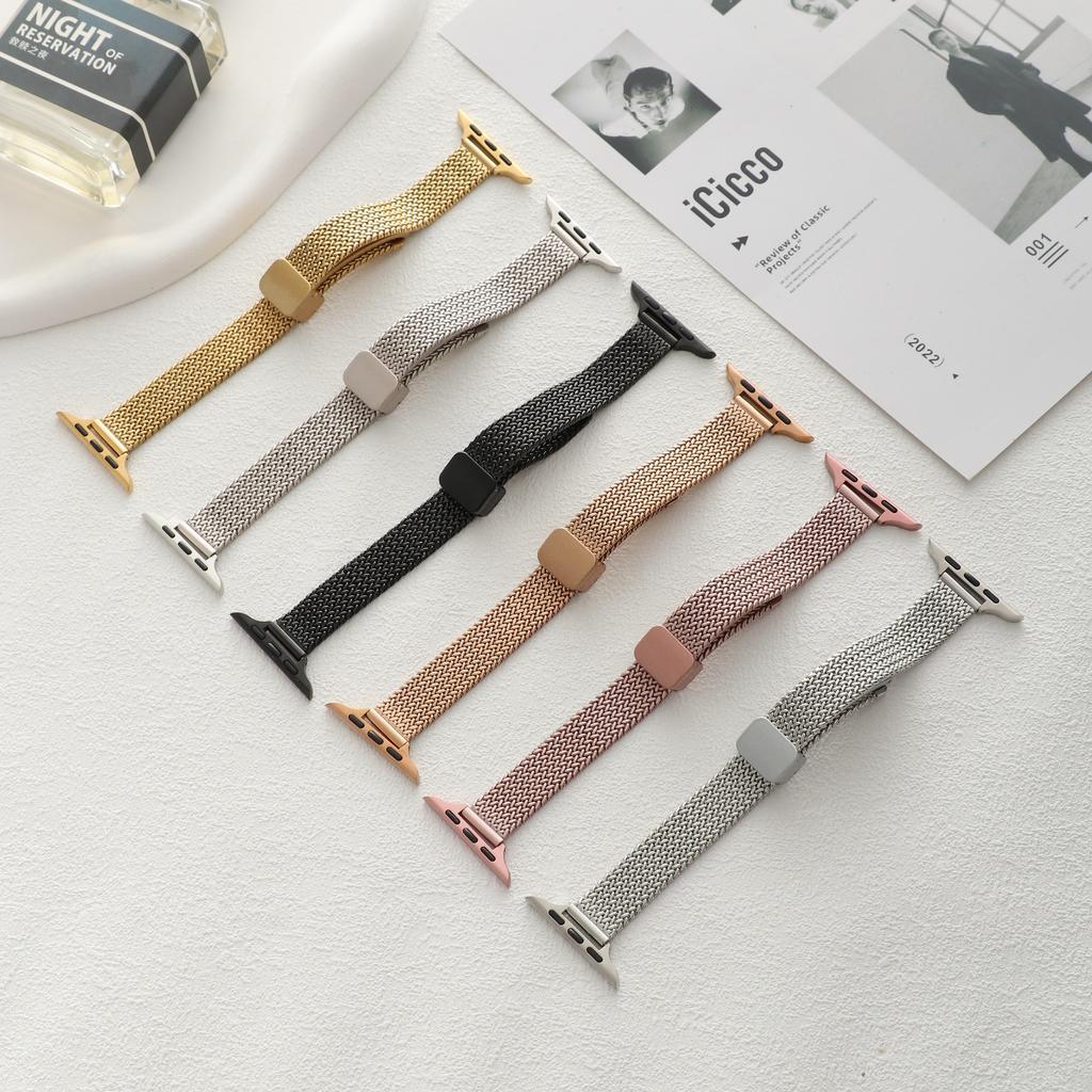 Luxury Slim Metal Magnetic Strap for IWatch 11 10 9 8 7 SE 6 Girl Wrist Band for Apple Watch 41mm 40mm 38 45 44 46mm 49mm Ultra Bracelet
