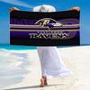 Baltimore Ravens Print Beach Towel, Large Soft Quick Dry Towel for Beach Camping Swimming