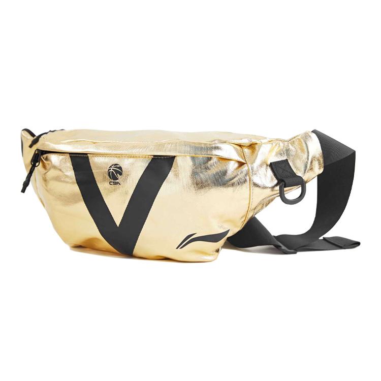 

New LiNing Polyurethane Crossbody Bag, Fanny Pack Unisex Gold ABLR190-3 45.0*8.4*17.0CM