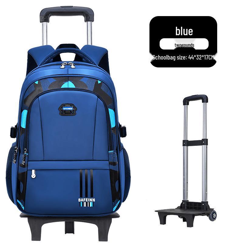 Afneembare Trolley Rugzak voor Groep 3-9, Grote Capaciteit, Basisschool & Middelbare School voor Jongens.