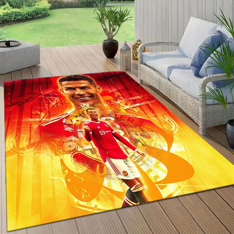 Castleford Tigers Flanelmuster Quadratischer Teppich, Läufer, Teppich für Wohnzimmer Schlafzimmer Sofa Spielzimmer Dekor, Rutschfeste Fußmatte