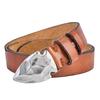 First Layer Cowhide Men's Belt Genuine Leather Handmade Retro Water Washing Casual Personalized Board Buckle Jeans Belt