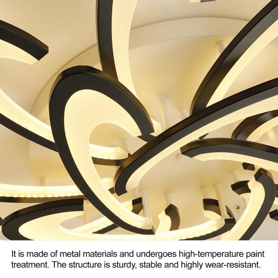 Artistic Flower Ceiling Lamp Unique Petal Design LED Light for Home Dimmable Modern Fixture for Bedroom Living Room Decor