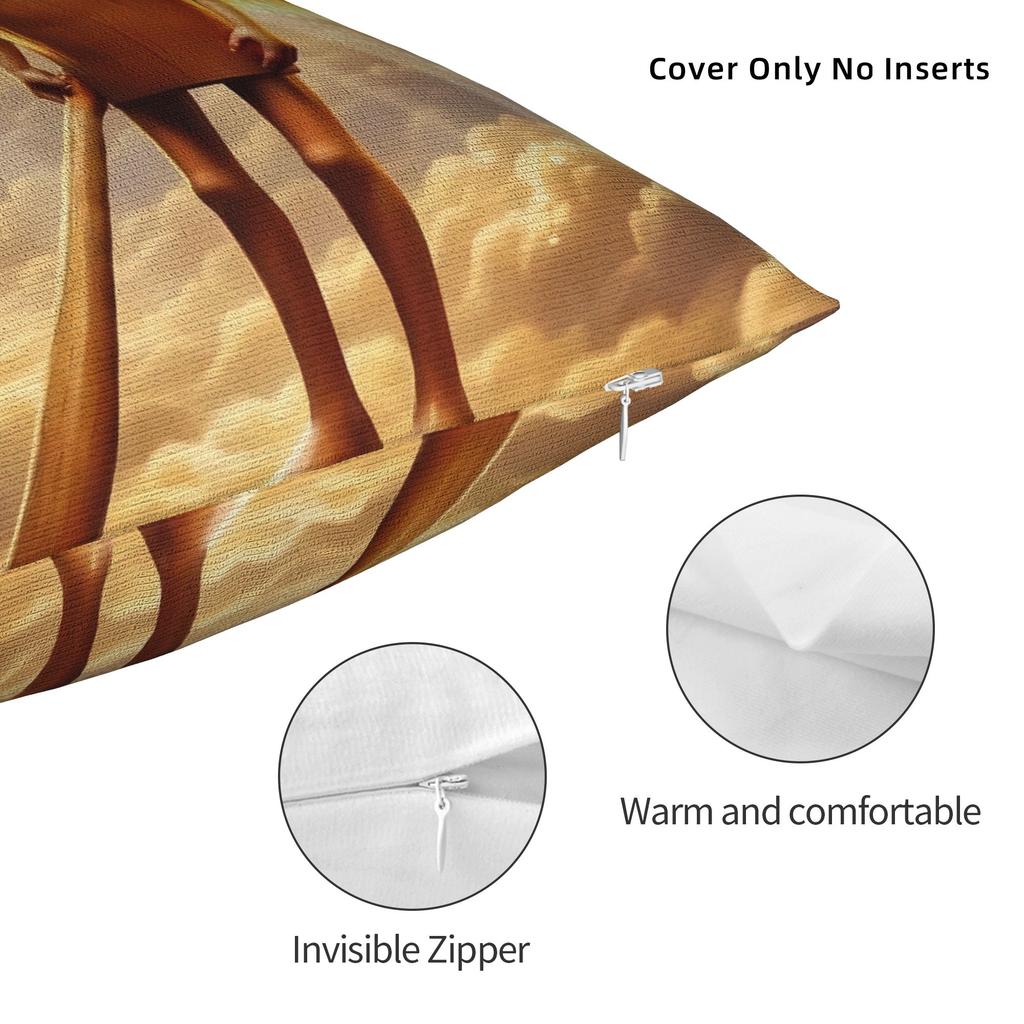 Pillow Case Tung Tung Tung Sahur Graphic Pillow Cover For Sofa Couch Bed Living Room Vintage Pillowcases