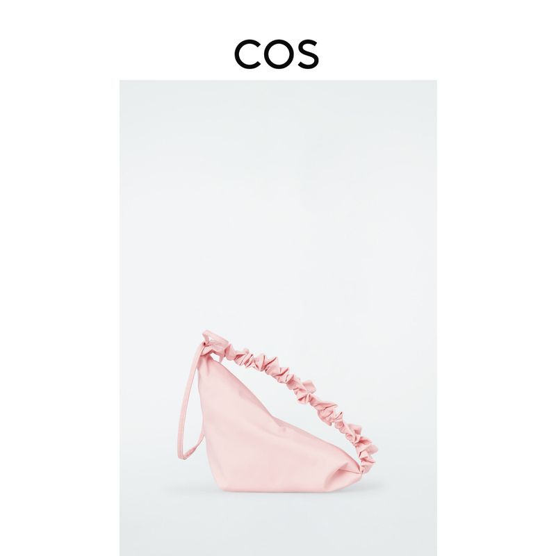 

Cos Women Zipper Triangle Ruffled Shoulder Bag Light Pink New 1232047003 Light pink