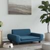 Dog Bed - Unspecified - 70x45x33 Cm - Blue Velvet - Suitable for Small Dogs - Solid Wood Frame