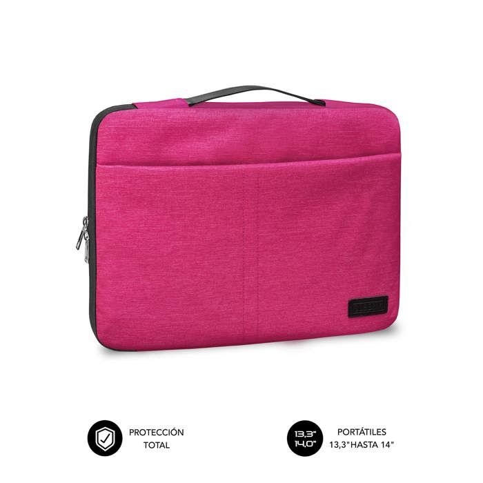 Housse pour ordinateur portable - Subblim - LS-0TS0002 - Rose - 14 pouces - Polyester Velours