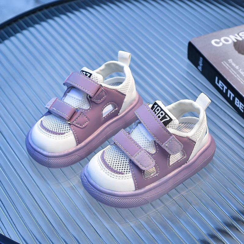 2026Summer New Children's Sandals with Soft Soles, Toddler Shoes with Velcro, Non-slip Mesh Hollow Sandals for Boys and Girls