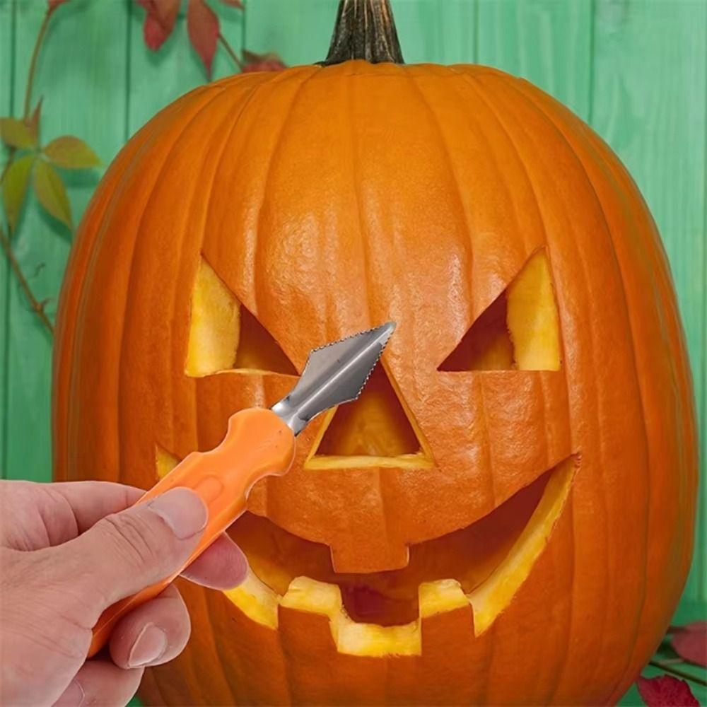 8/11Pcs Halloween Stainless Steel Tool Kit Professional Pumpkin Carving Set Pumpkin Lantern Carving Tool Fruit Vegetable Tools