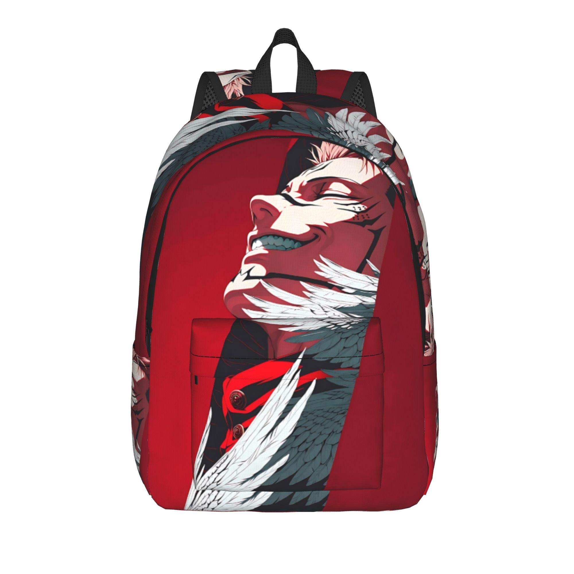 Style Jujutsu Kalsen Sac à dos Mochilas Bonne qualité Sac à dos à fermeture éclair pour le voyage Construit pour durer Long terme Parfait pour les modes de vie en déplacement (as the picture,16 inches)