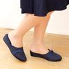 Kirsch Blute Grosgrain Slippers with 5cm Heel and Drawstring Navy Mini Women's Bag, Blue, Ribbon, MOR-SPB-15-L