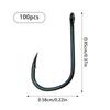 Black Sharp Barbed Fish Hooks with Durable High-Carbon Steel Material Suitable for Saltwater Freshwater