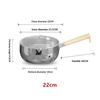 Stainless Steel Soup Pot Snow Pot Flat Bottom Non-Stick Wok Solid Wood Handle With Hook Stew Pot Milk Pot Kitchen Cookware