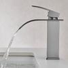 Waterfall Faucet Modern Luxury Wash Basin Sink Waterfall Mixer  Stainless Steel Dressing Basin Faucet Brushed Gun Grey
