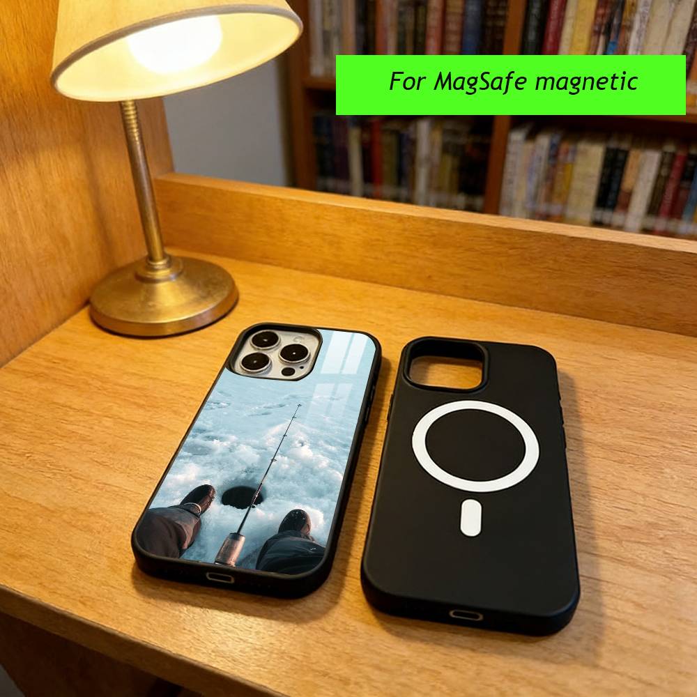 The Art of Ice Fishing Phone Case For iPhone17,16,15,14,13,12,11 Plus,Pro Magnetic with Magsafe Wireless Charging