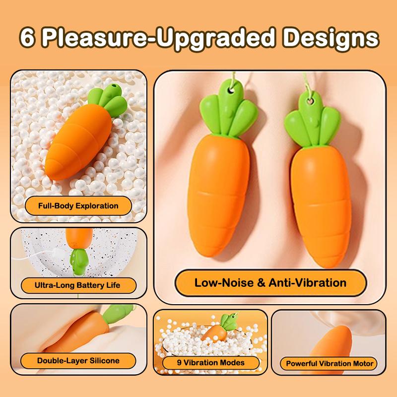 Vibrator Massager Carrot Shaped Jump Egg Usb Charge Clitoris Stimulate Female Vagina Masturbation Sex Toy For Women