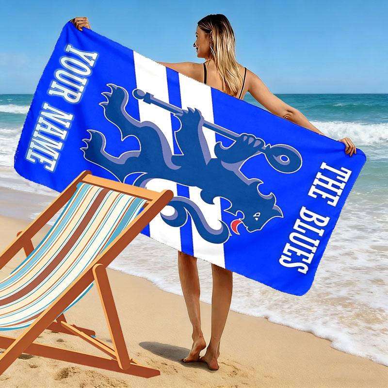 Custom Chelsea Print Beach Towel, Large Soft Quick Dry Towel for Beach Camping Swimming