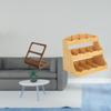 TV Remote Organizer Desktop Storage Box with Compartments And Tea Bag Seasoning Rack Coffee Bar