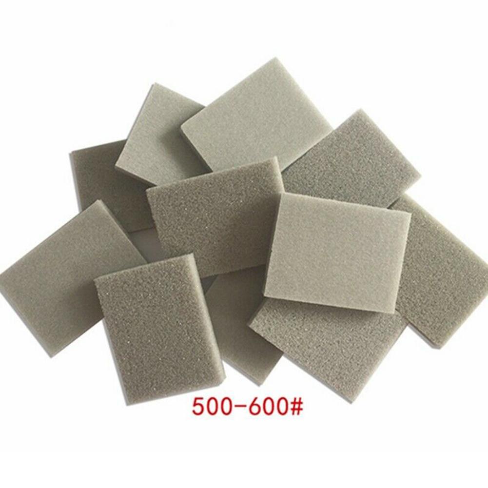 10/20 PCS Sponge Sanding Block Wet Dry Grinding Sandpaper Polishing Pads 300-400 500-600 800-1000 1200-1500 Grit Abrasive Tools