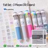 Blue Fruit Multi-Color Gel Pen Set - 30 High-Quality Stackable Press-Type Ballpoint Pens for Journaling