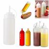 240ml Condiment Squeeze Bottles Enduring Plastic Squeeze Squirt Bottle For Ketchup BBQ Sauces Syrup Condiments Dressings Bottle