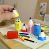 10/12Pcs Kid Pretend Play Toy Dollhouse Miniature Colored Pen Mini Pencil School Supplies Model Doll House Accessories