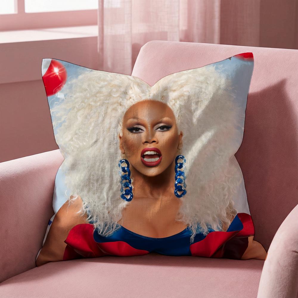 Singer R-RuPaul Cushion Cover Multi-Scene Pillow Cover for Home & Car - Reversible, Soft & Durable for Daily Use