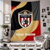 Wall Hanging Tapestry With Custom Name & Text, Sunderland FC Decorative Tapestry For Bedroom