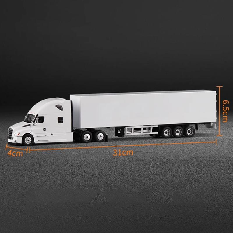 Perka Diecast 1:Camion container Freightliner in scala 1:64 Veicolo per consegne espresse Modello di simulazione in lega Collezione Souvenir Regali