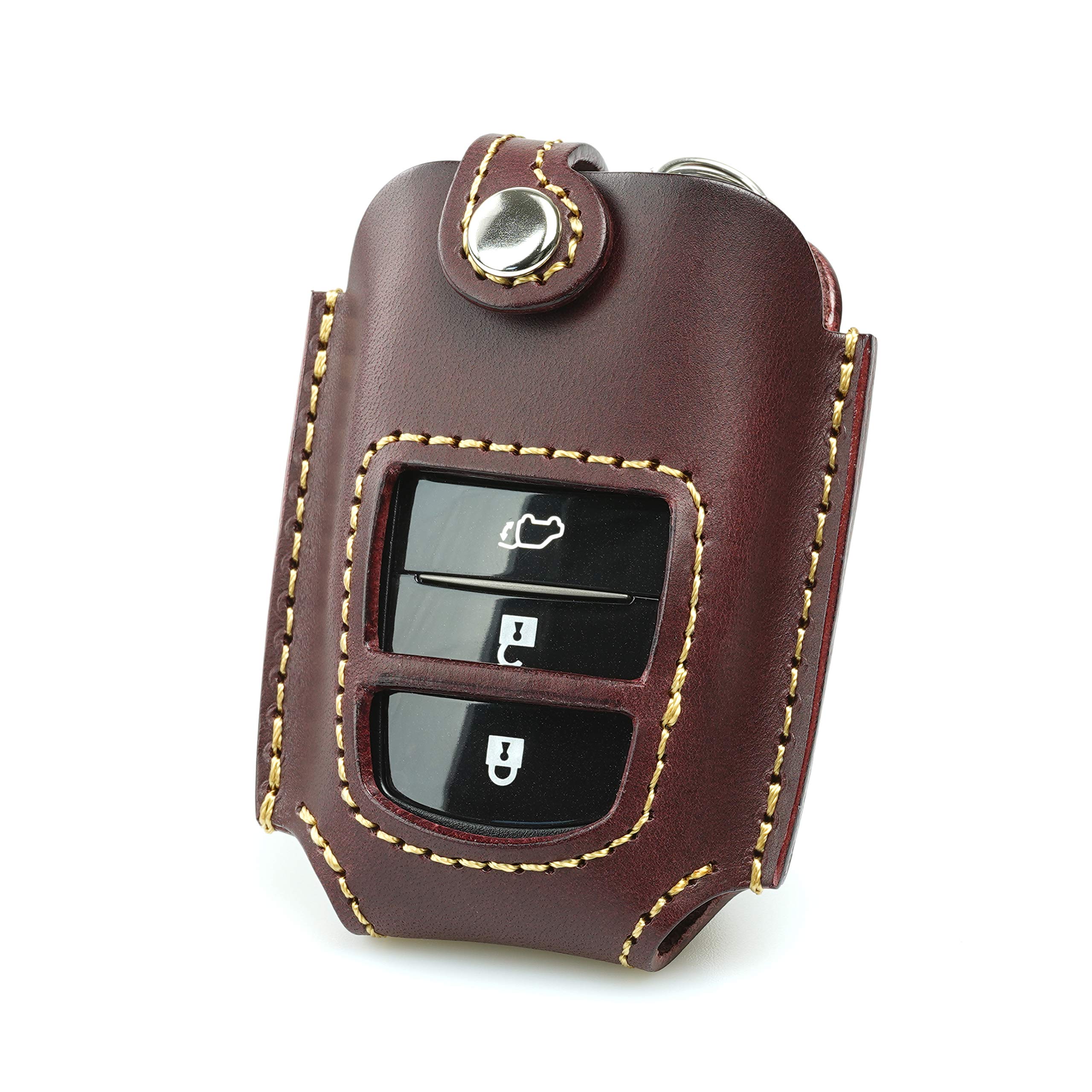 

Чехол для смарт-ключа Toyota New Prius 230 Series Crown Harrier Land Cruiser Noah Voxy Mirai Corolla Sport Touring из натуральной кожи [Kecha-ya] (toyota-av2B3B)