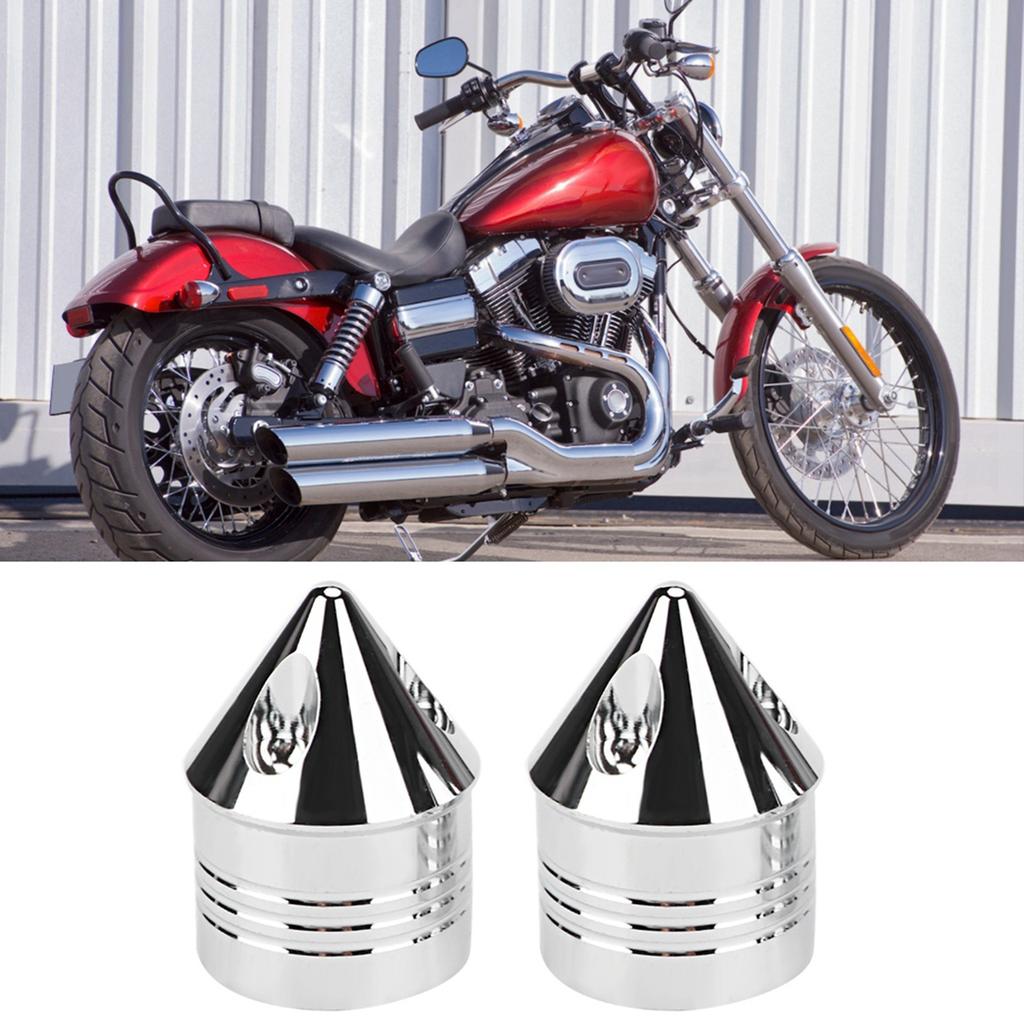 Motorcycle Cover Thin Axle Chrome Cut Nut Black Replacement Accessoryelectroplate