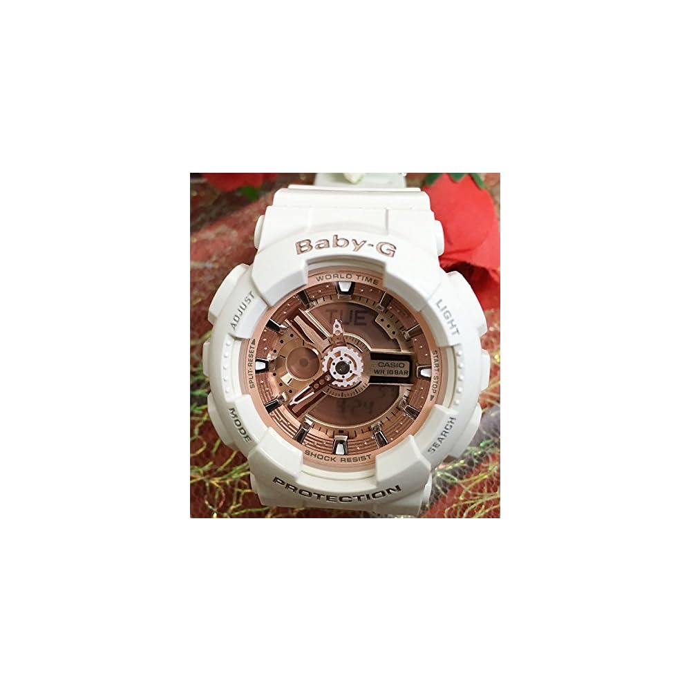 Casio G-Shock & Baby-G Pair Watch Set Analog-Digital Black White with Genuine Case GA-100CF-1A9JF BA-110-7A1JF