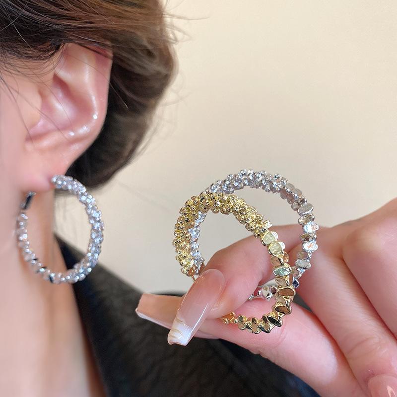Female Light Luxury Exaggerated Personality Large Circle Earrings