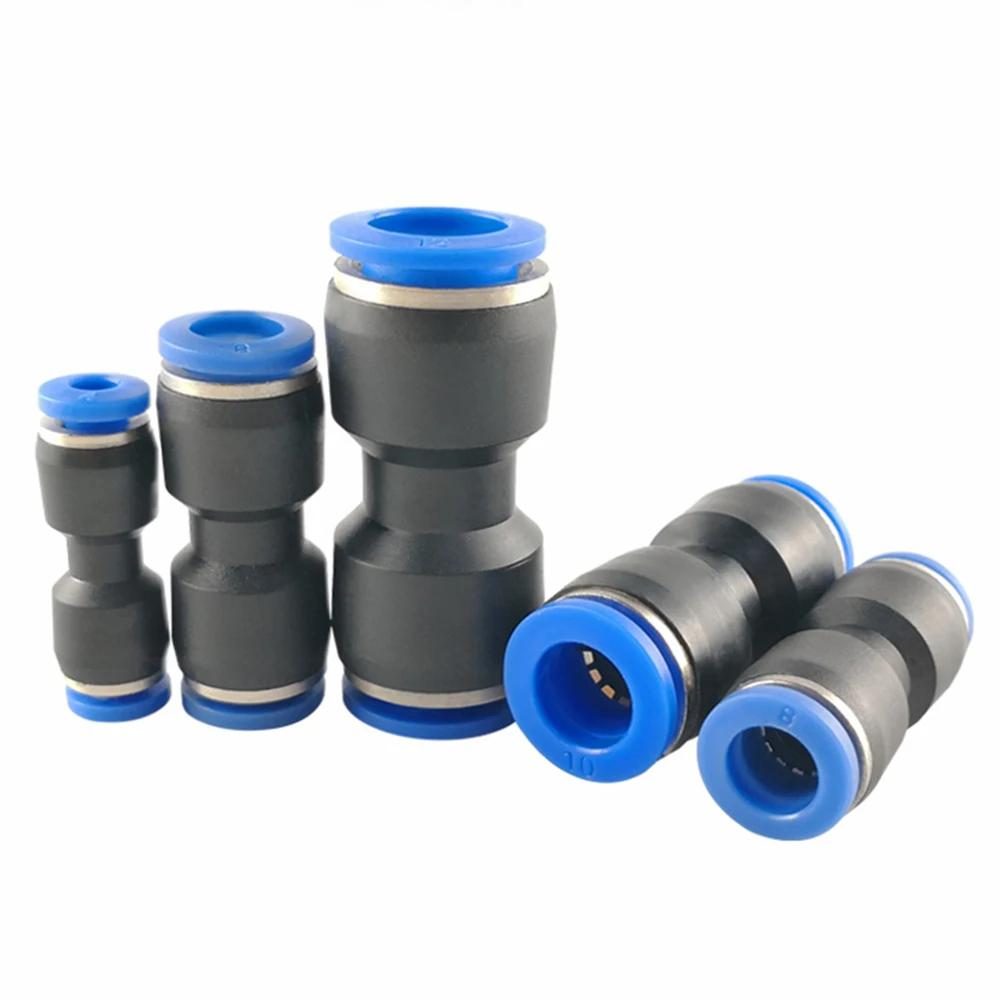 1PC PU PG Pneumatický rychlospojka Plastová hadice Vzduchová trubka 4 6 8mm 10mm 12mm 14mm 16mm Přímá Redukující plyn Rychlé připojení