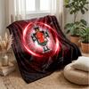 Portugal Football Printed Flannel Blanket Skin Friendly Warm Decorative Throw for Indoor Couch Bed Daily Use