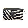 Triumph Logo Zebra Muster Bestickter Stoff und Kalbsleder Reißverschluss Clutch Mittel Damen Clutch Schwarz Weiß 10H952DQC-02NC