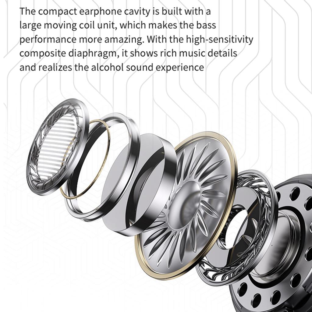 Wireless BT 5.4 Earbuds Music Headphones with Noise Reduction Microphone Sweatproof Sport Headset