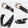 Minimalist Pu Leather Womens Fashion Belt With Gold Buckle For Casual Jeans Styling