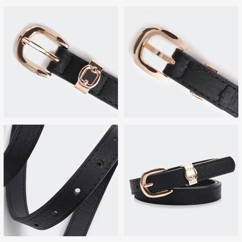 Minimalist Pu Leather Womens Fashion Belt With Gold Buckle For Casual Jeans Styling