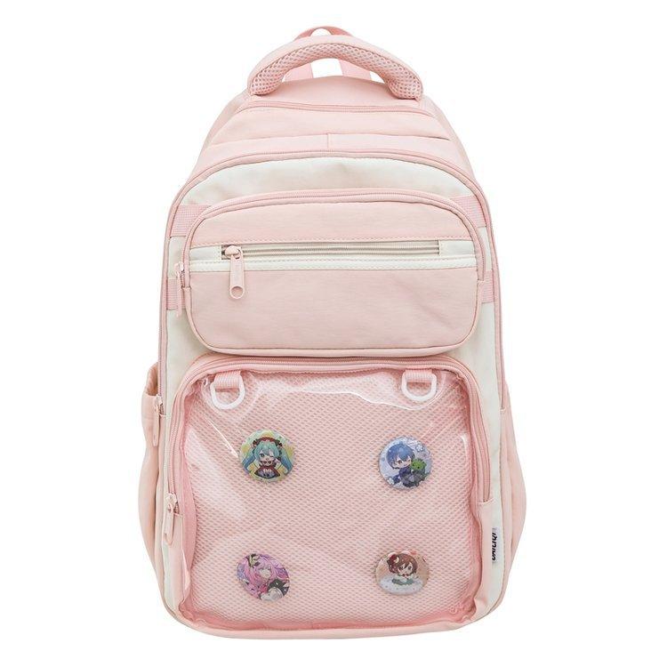 

Школьная сумка, женский рюкзак большой вместимости розовый