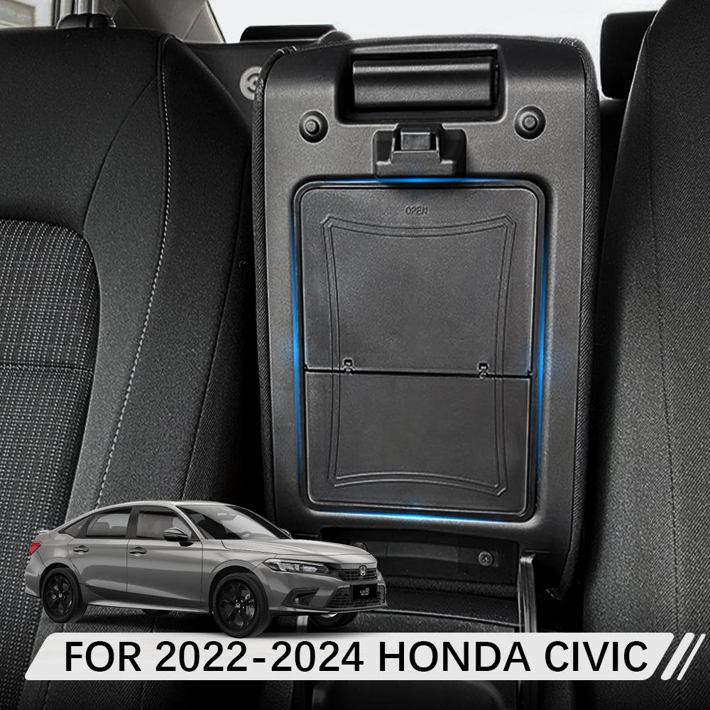 For Honda Civic 2025 2025 2025 Center Console Hidden Storage Box Black Car Armrest Organizer Tray For 11th Honda Civic Hatchback