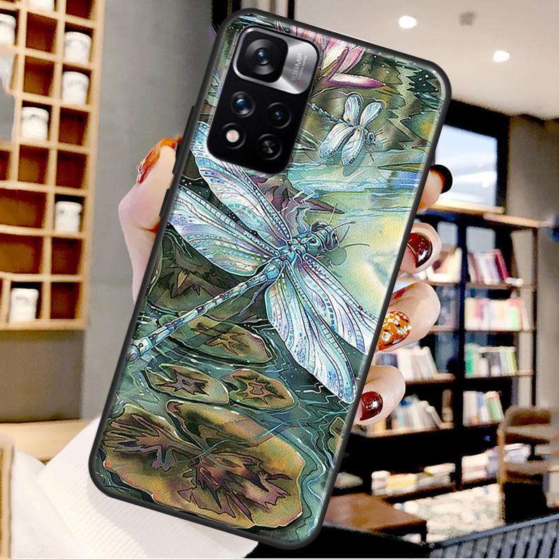 Dragonfly Case For Xiaomi Redmi Note 12 11 10 9 8 Pro Note 12S 11S 10S 9S Cover For Redmi 9 10 12 C
