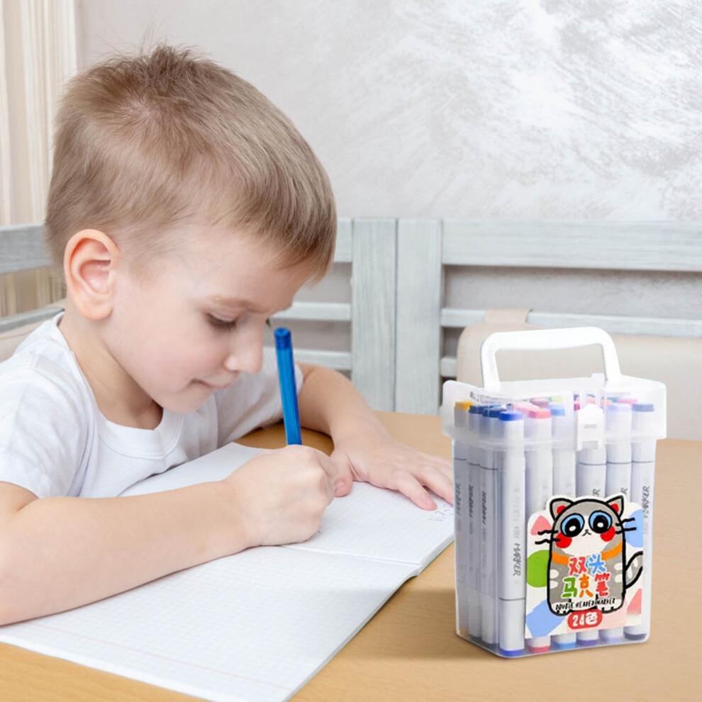 Alcohol Markers Brush Tip No Bleeding Water-based Coloring Markers Drawing Pens Art Markers Coloring Markers for Adult Coloring Books, Dual Point