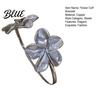 Women Adjustable Alloy Bracelet Flower Cuff Bracelets for Double Open