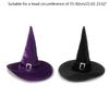 Halloween Party  Witch Hats Party Wide Brimmed Pointed Hat Accessory Tulle Witch Hat with Buckles Conjurer