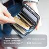 Aluminum Cord Lock Wallet with Dial Key Card Card Credit Card Business Stylish Brand [ÖGON -DESIGNS-] [OGON/Ogon] Lock, Anti-Skimming, Lock, Aluminum,
