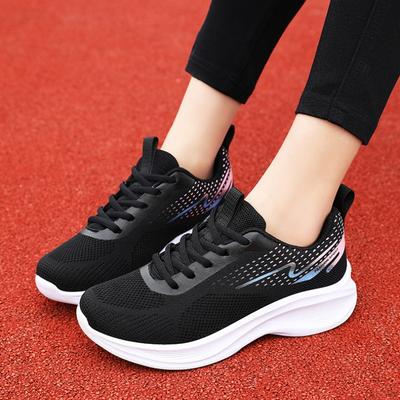 Fashionable Color Matching Cross Strap Casual Comfortable Women's Shoes Spring Summer Flat Mesh New Lightweight Sports Shoes